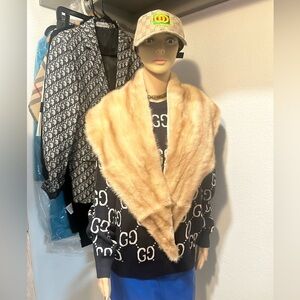 Beautiful great collection real mink  shawl long